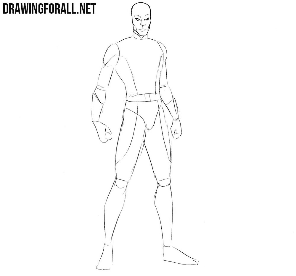 How to draw Darwin from marvel comics