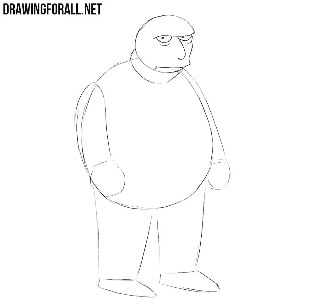 How to draw Fat Tony easy