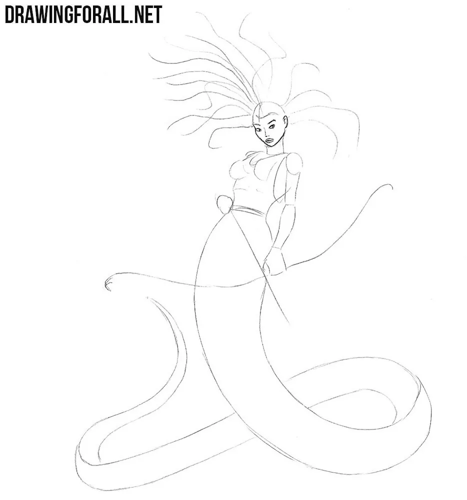 How to draw Medusa Gorgona