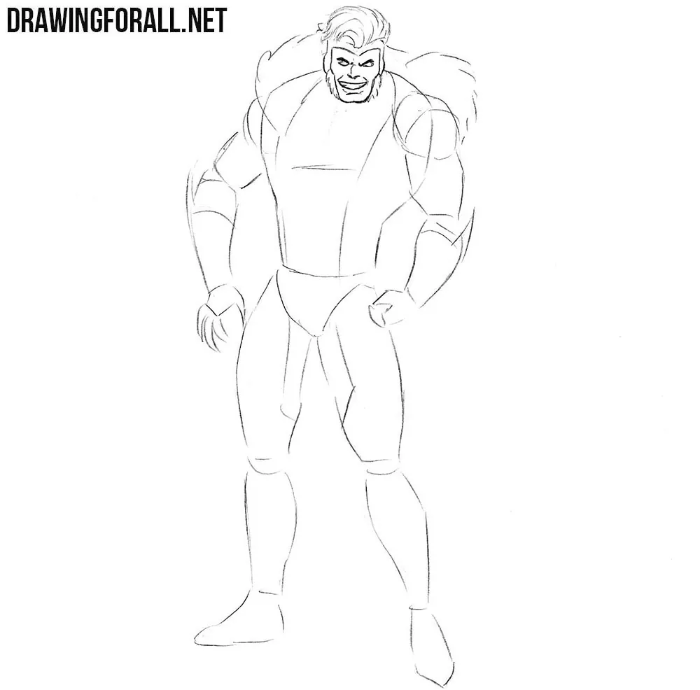 How to draw Sabretooth from comics