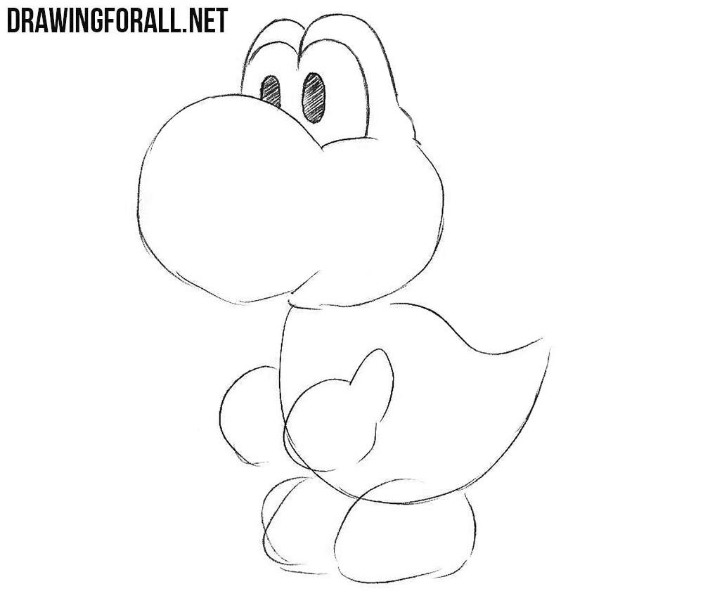 How to draw Yoshi from Mario