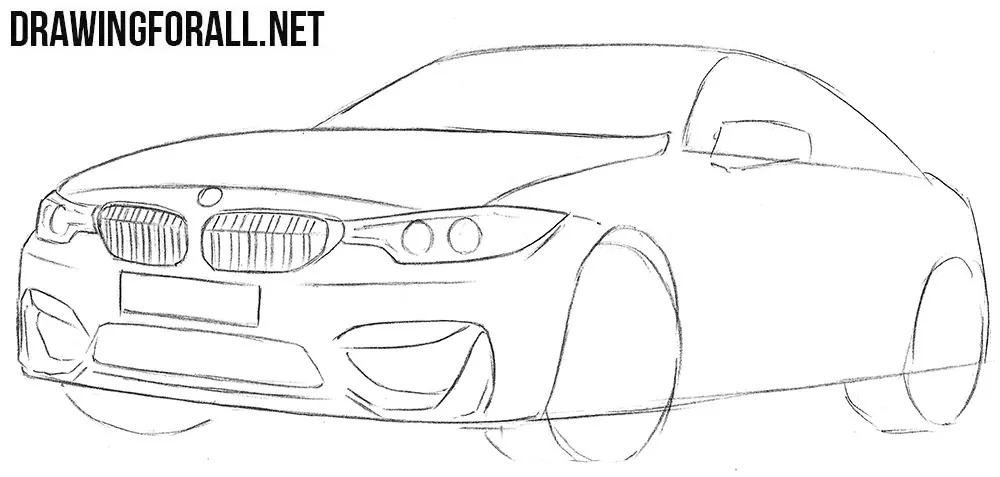 How to draw a BMW car