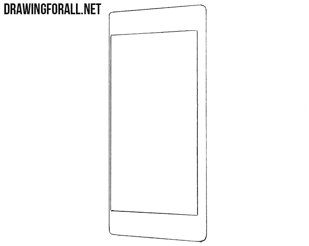 How to draw a Sony smartphone