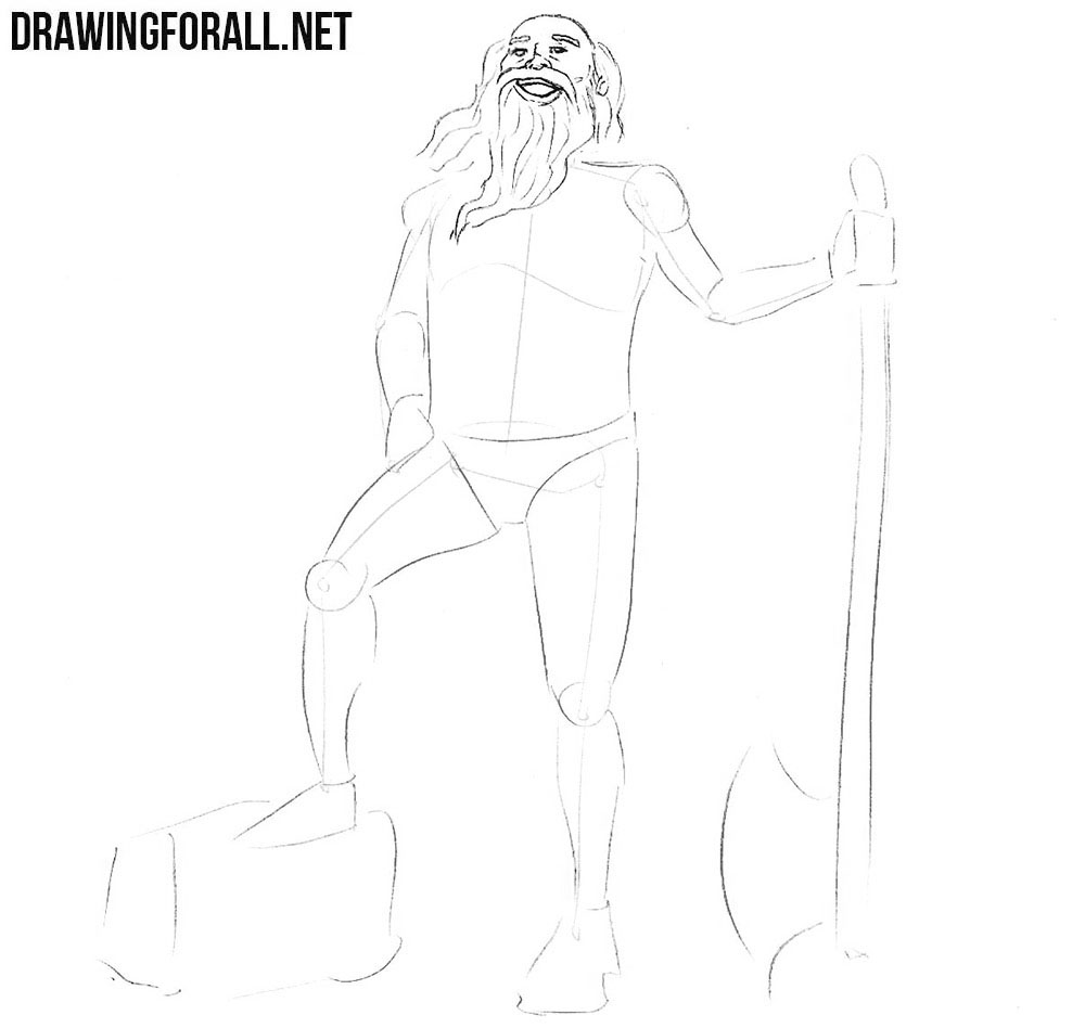 How to draw a creature from russian legends