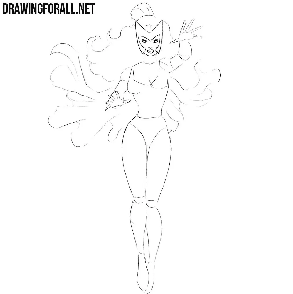 How to draw a girl superhero