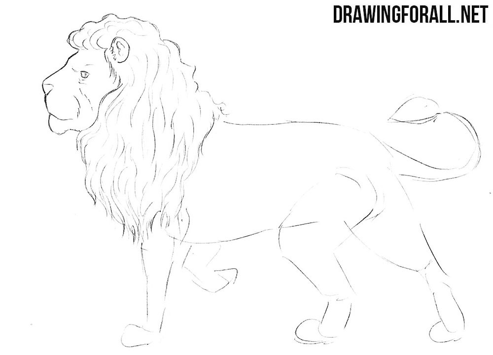 How to draw a greek myths lion