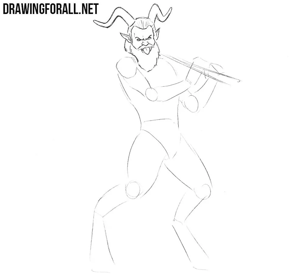 How to draw a greek myths satyr