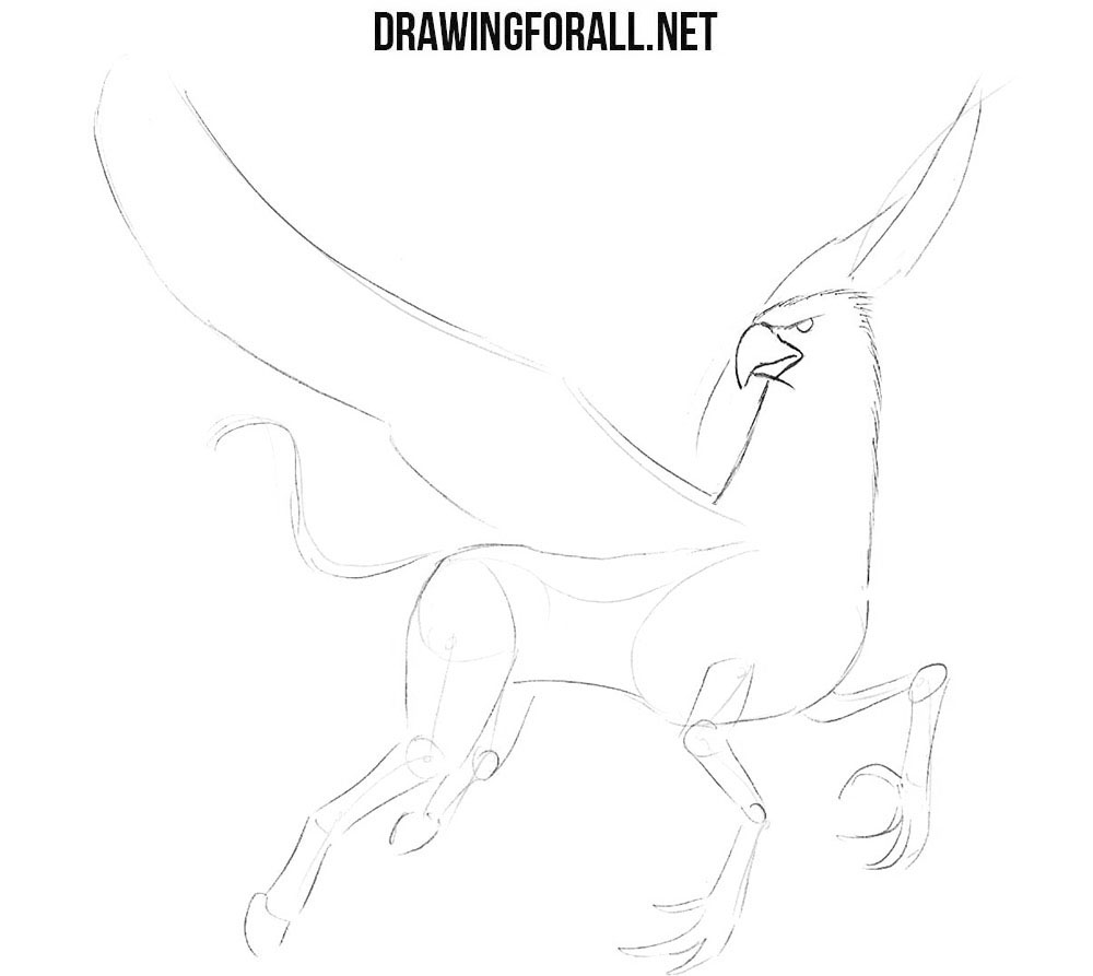 How to draw a hippogriff easy