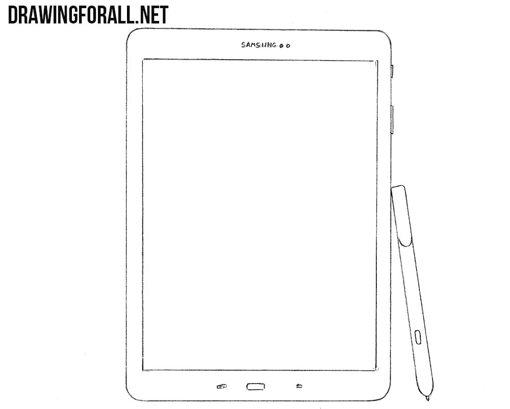 How to draw a samsung tablet