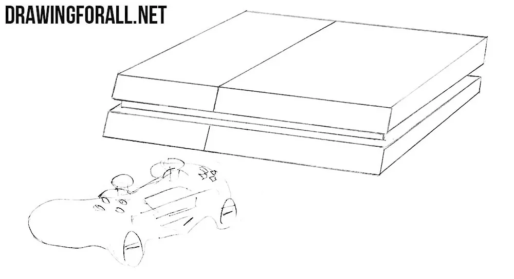 How to draw a sony playstation