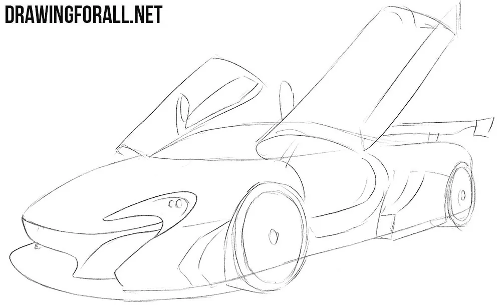 How to draw a super car