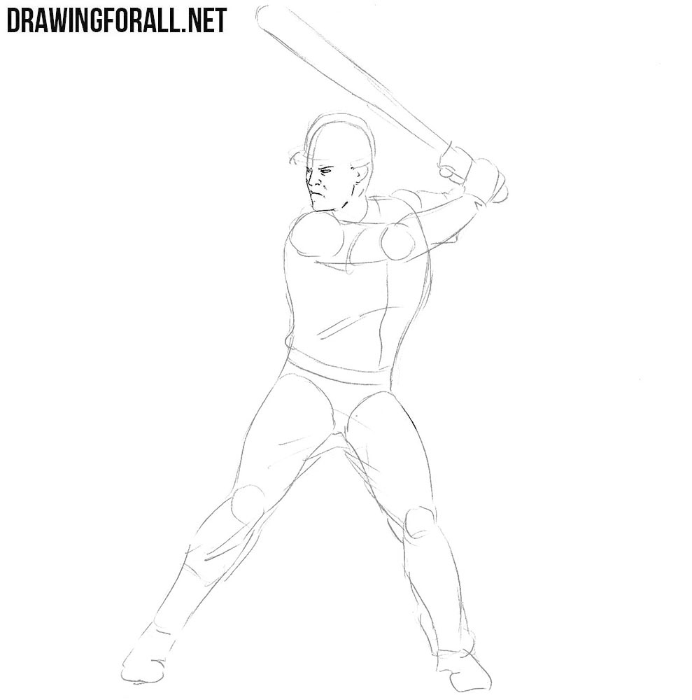 How to sketch a Baseball Player