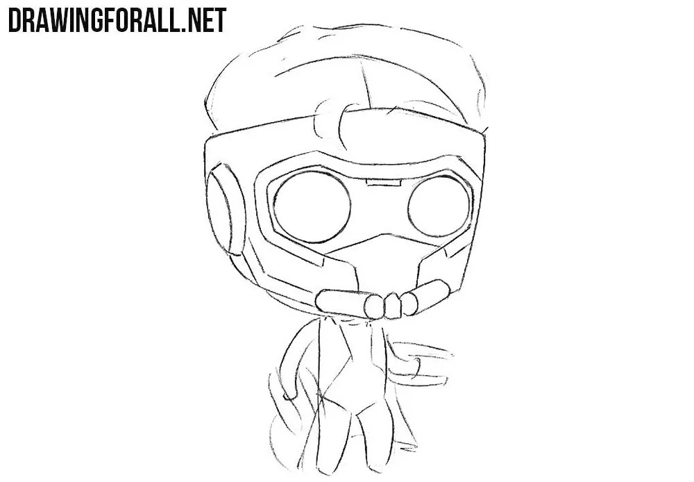How to sketch chibi Star Lord