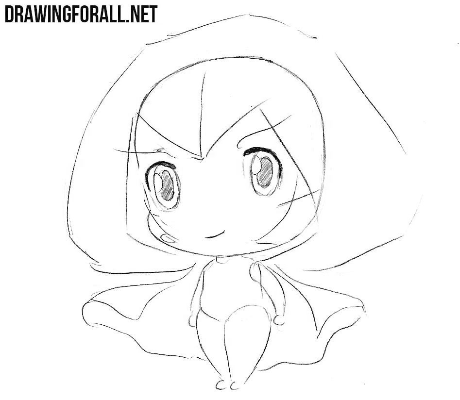 Learn how to draw a chibi witch step by step