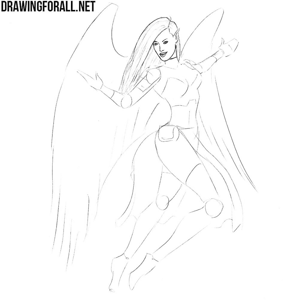 Learn how to draw a mythical knight girl
