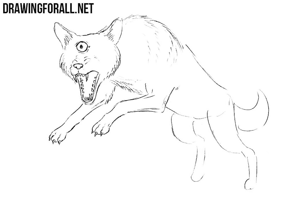 Learn to draw a Black Shuck Dog