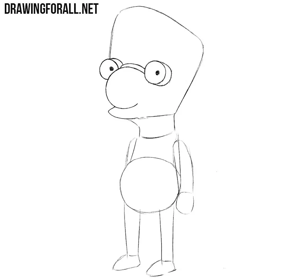 Leran how to draw Milhouse step by step