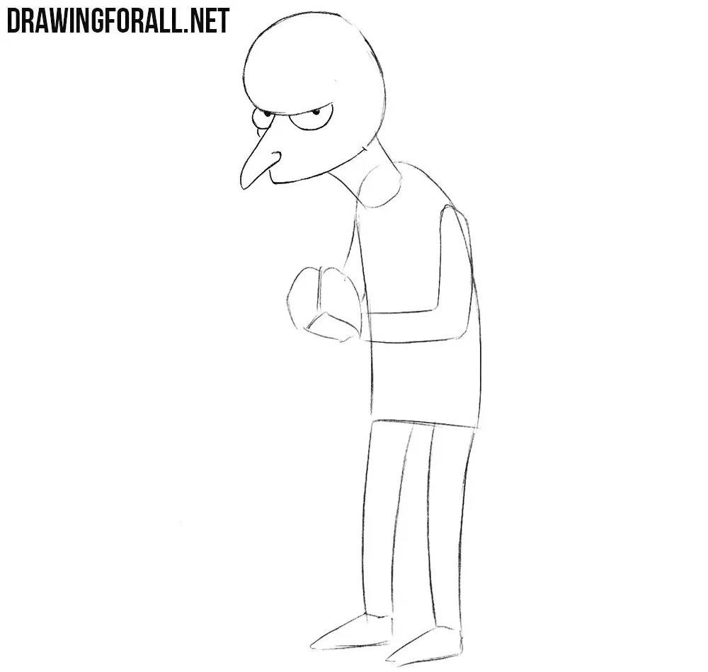 Mr Burns drawing tutorial