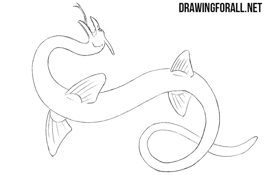 Sea Serpent drawing tutorial