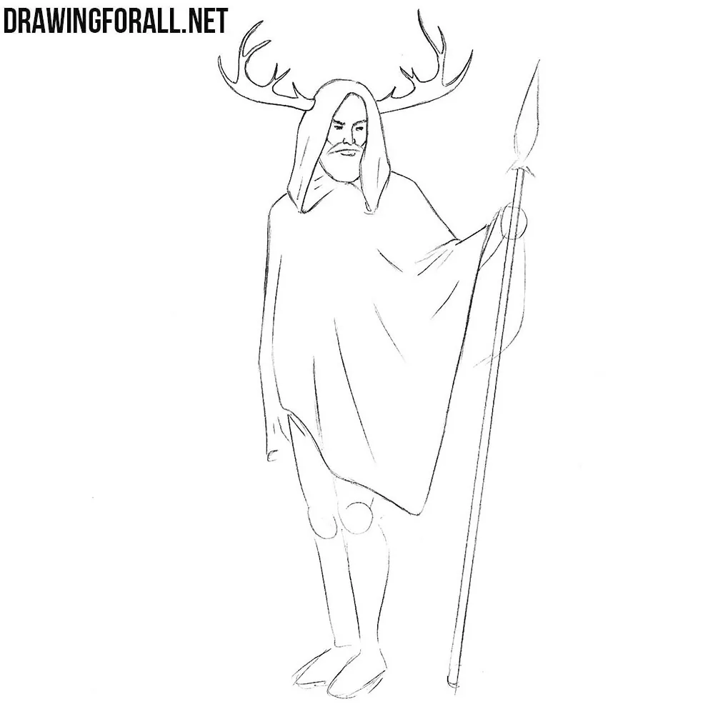 Herne the Hunter drawing lesson