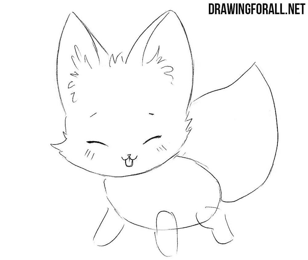 How to Draw a Chibi Fox step by step
