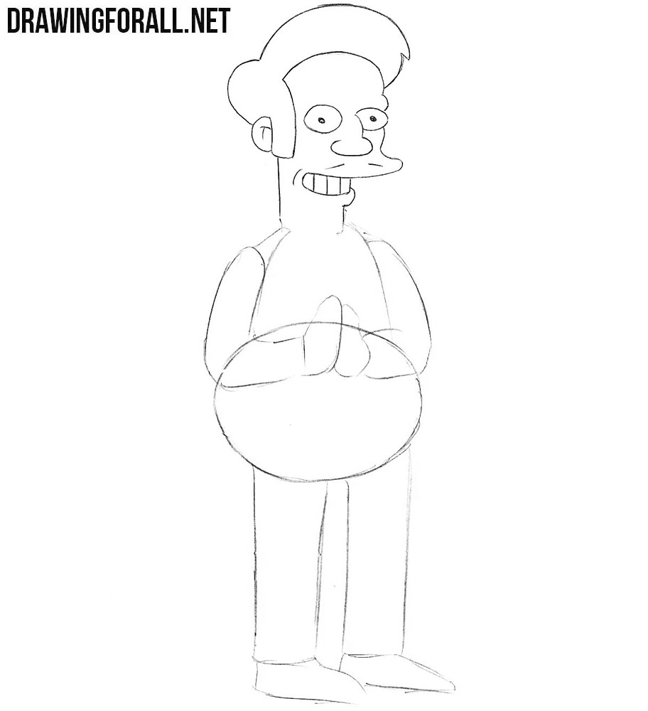 How to draw Apu from the simpsons