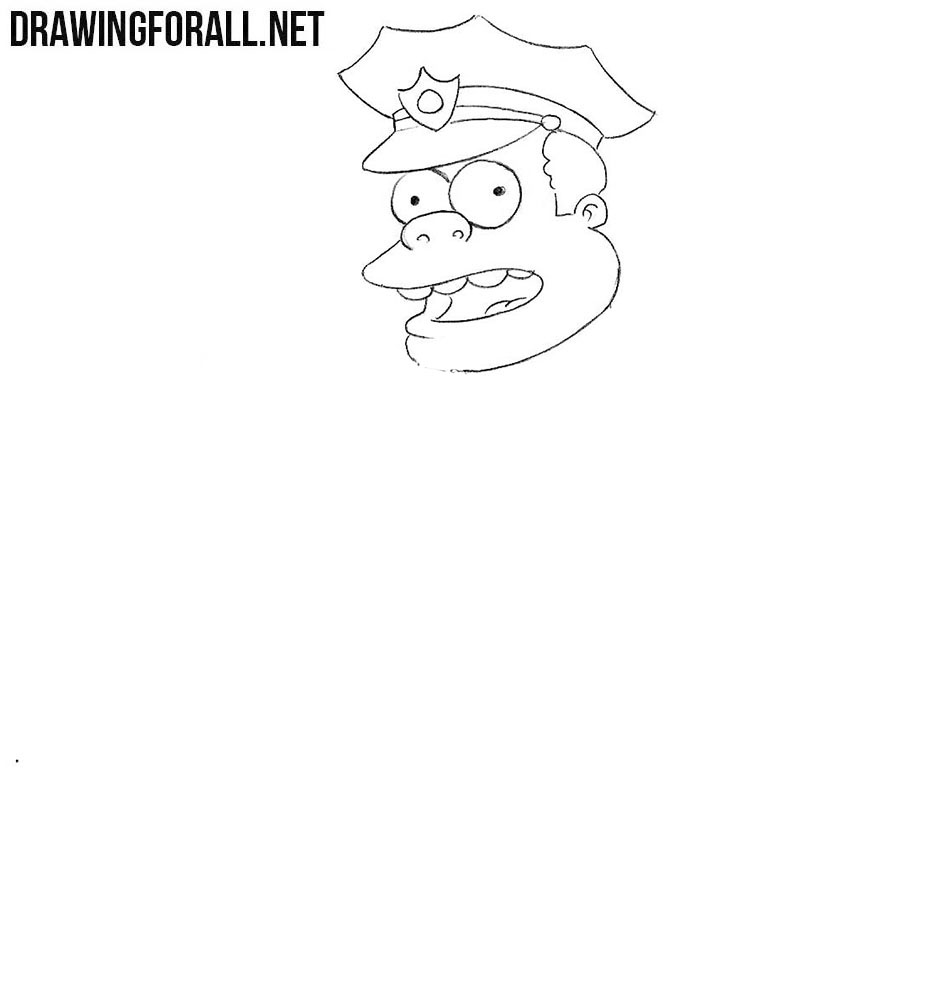 How to draw Chief Wiggum easy