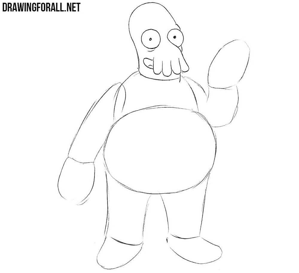 How to draw Dr Zoidberg easy