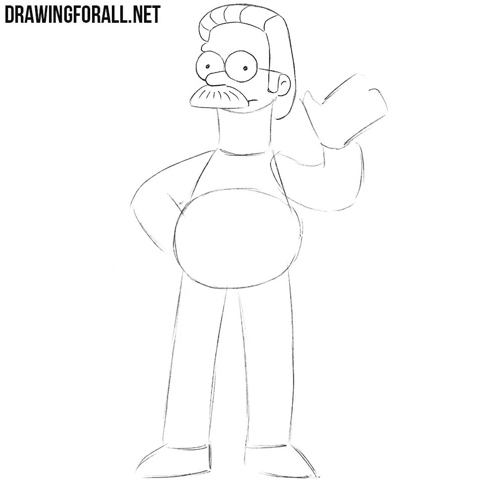 How to draw Flanders step by step