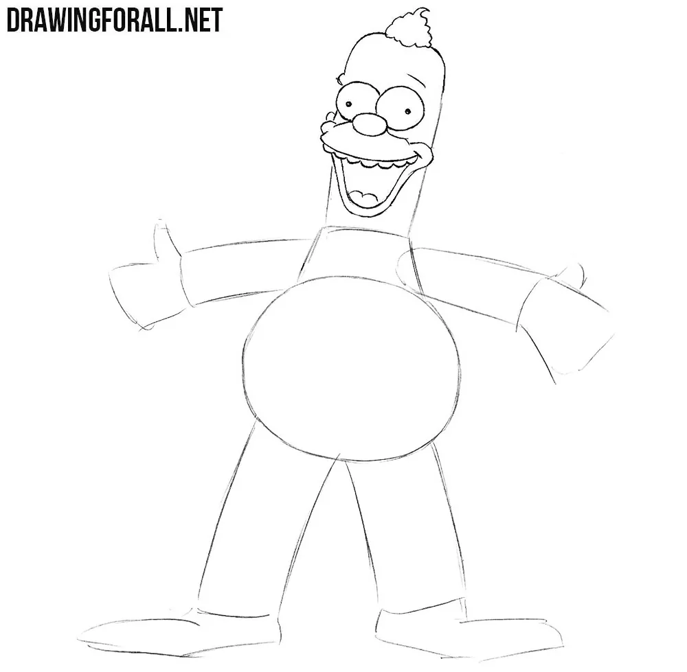 How to draw Krusty