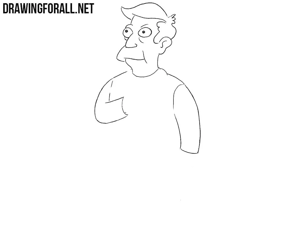 How to draw Seymour Skinner easy