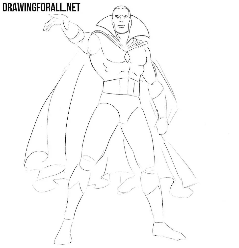 How to draw Vision from marvel comics