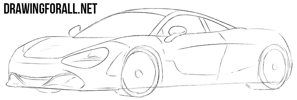 How to draw a McLaren step by step