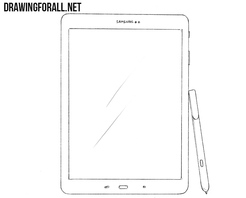 How to draw a Samsung Galaxy Tab