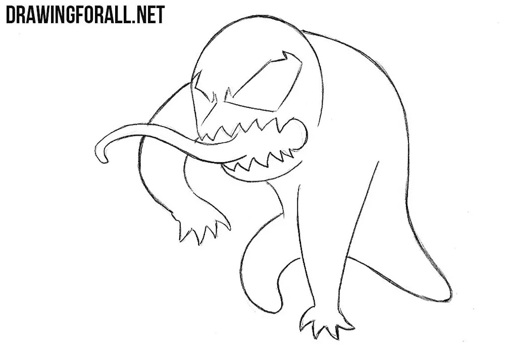 How to draw a chibi Venom