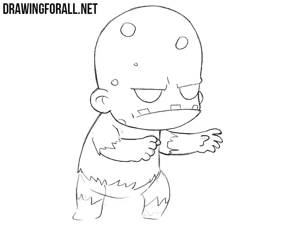 How to draw a chibi zombie