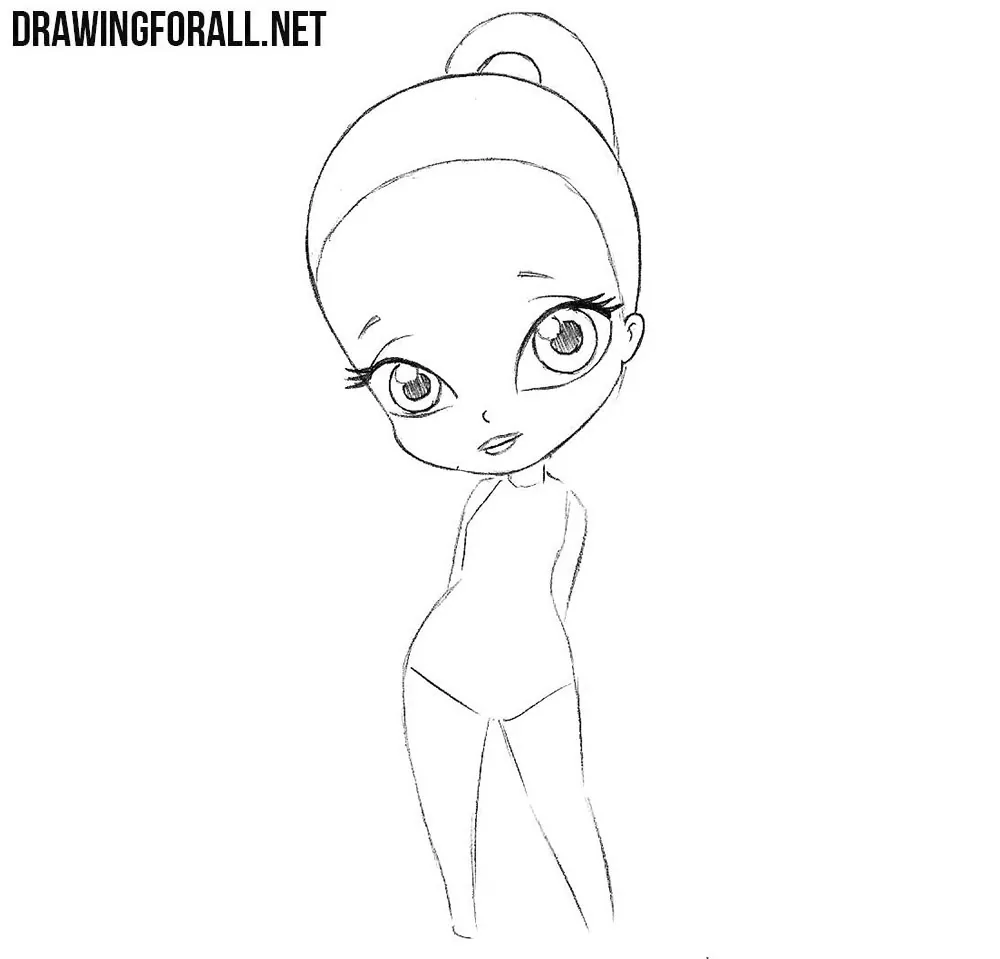 How to draw chibi Ariana Grande step by step
