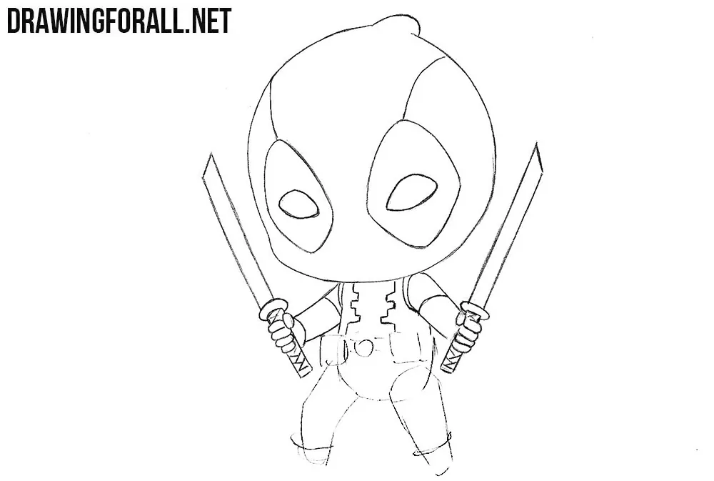 How to draw chibi Deadpool