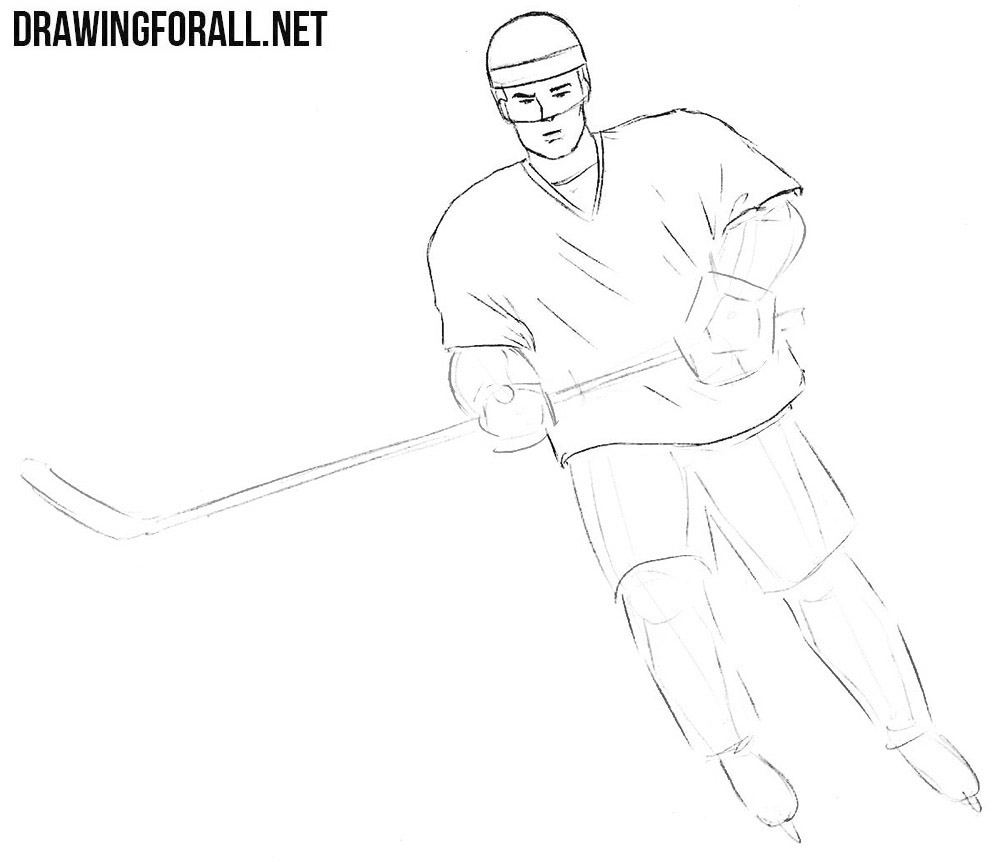 How to sketch a hockey player