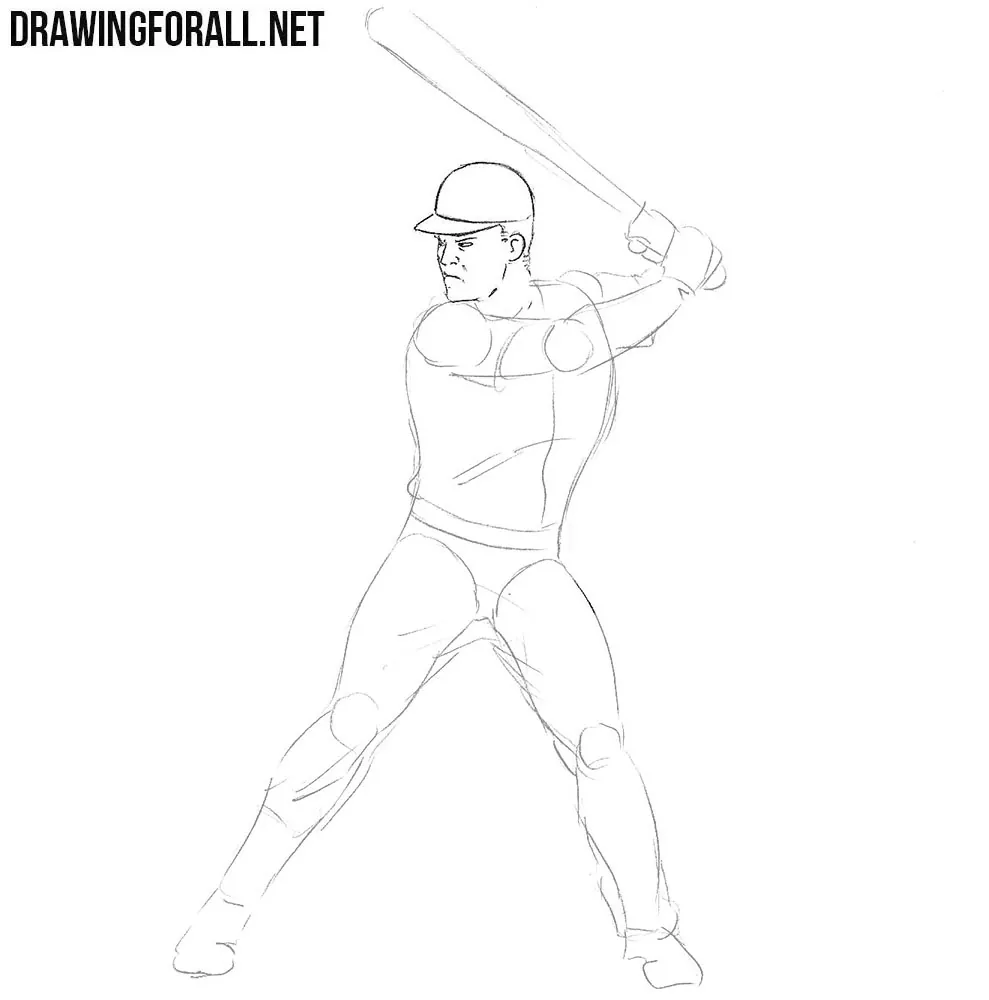 Learn how to draw a Baseball Player