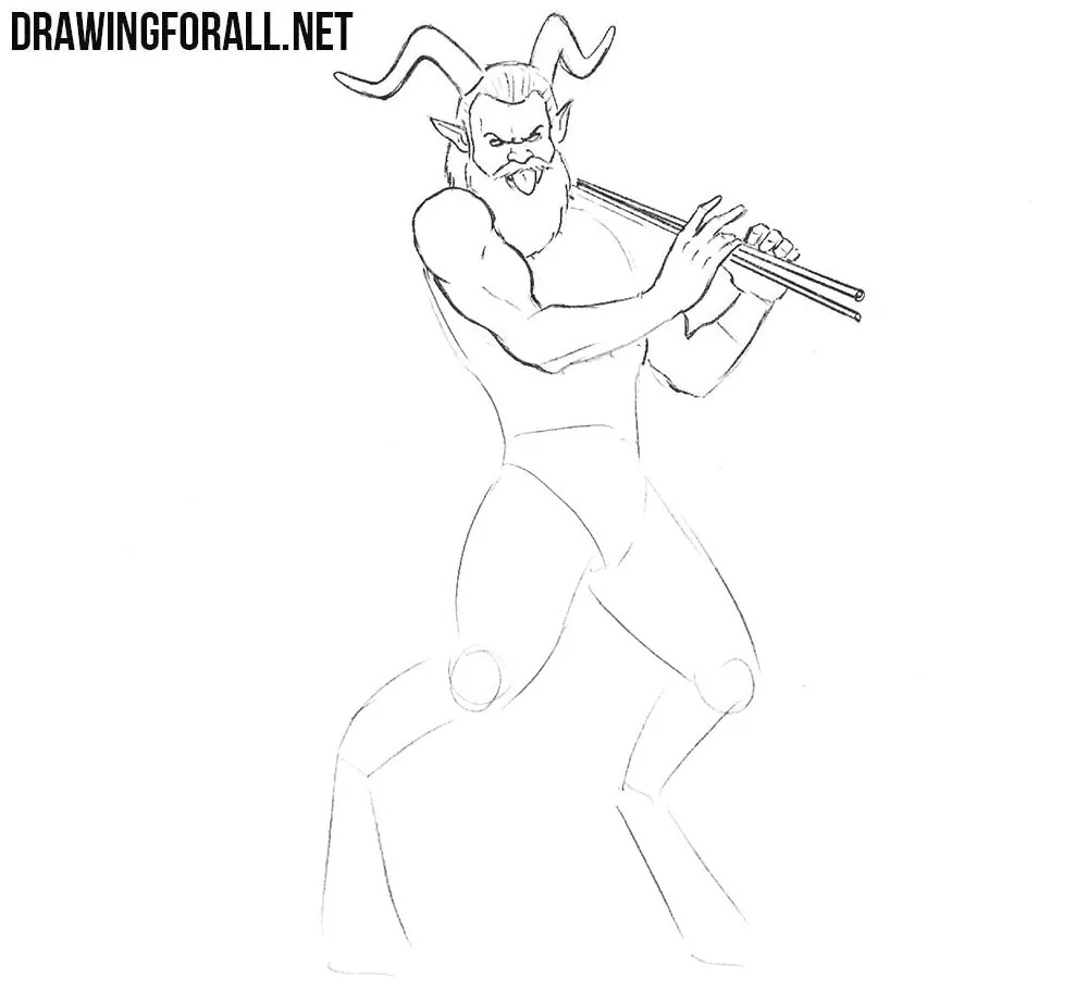 Learn how to draw a satyr step by step