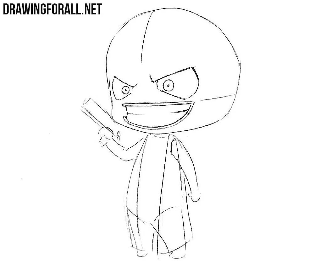 Learn how to draw chibi Joker