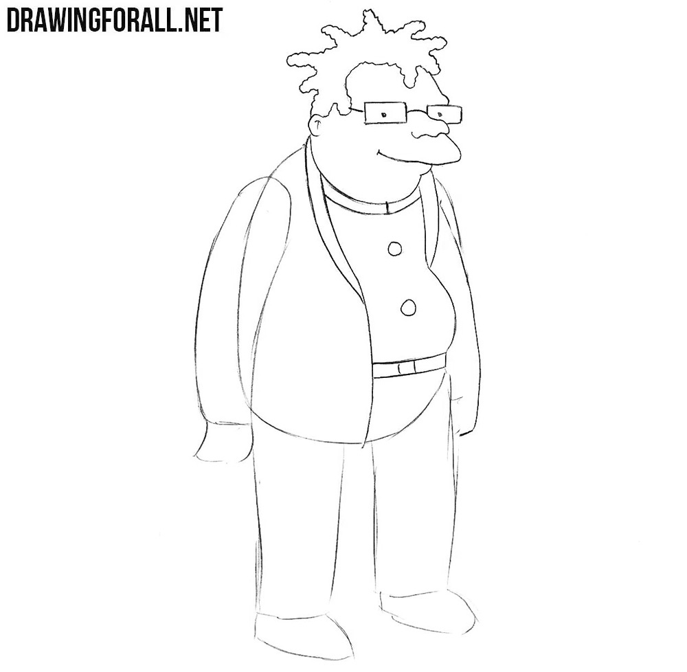 How to draw Hermes Conrad from the futurama