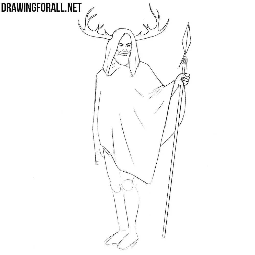 How to draw Herne the Hunter