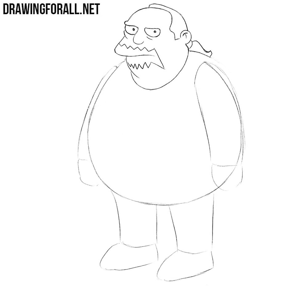 How to draw Jeffrey Jeff Albertson