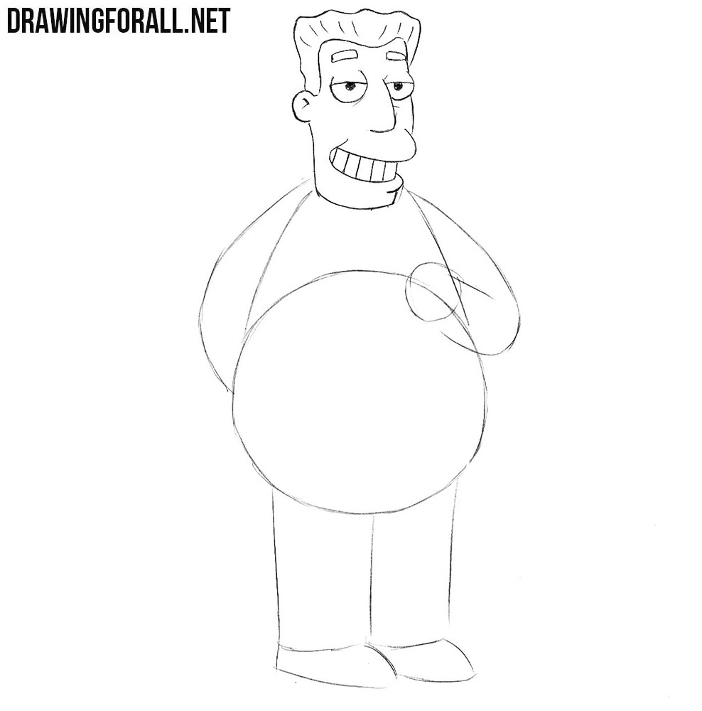 How to draw Kent Brockman