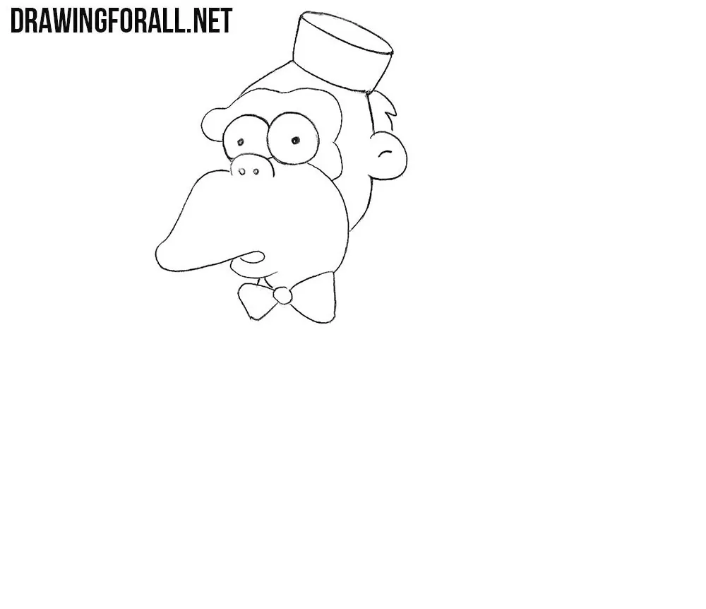 How to draw Mr Teeny the monkey