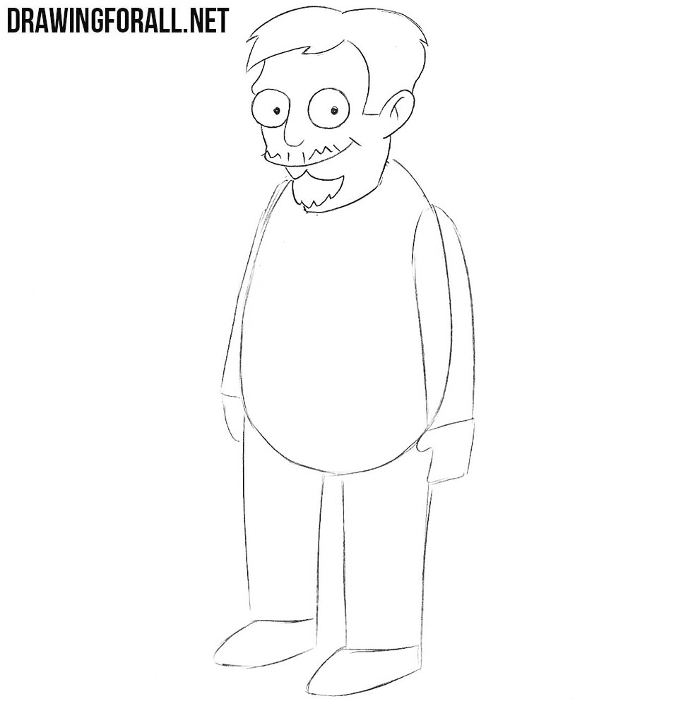 How to draw Nick Riviera easy