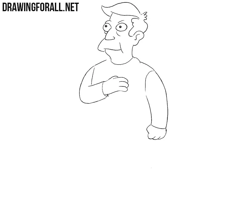 How to draw Seymour Skinner step by step