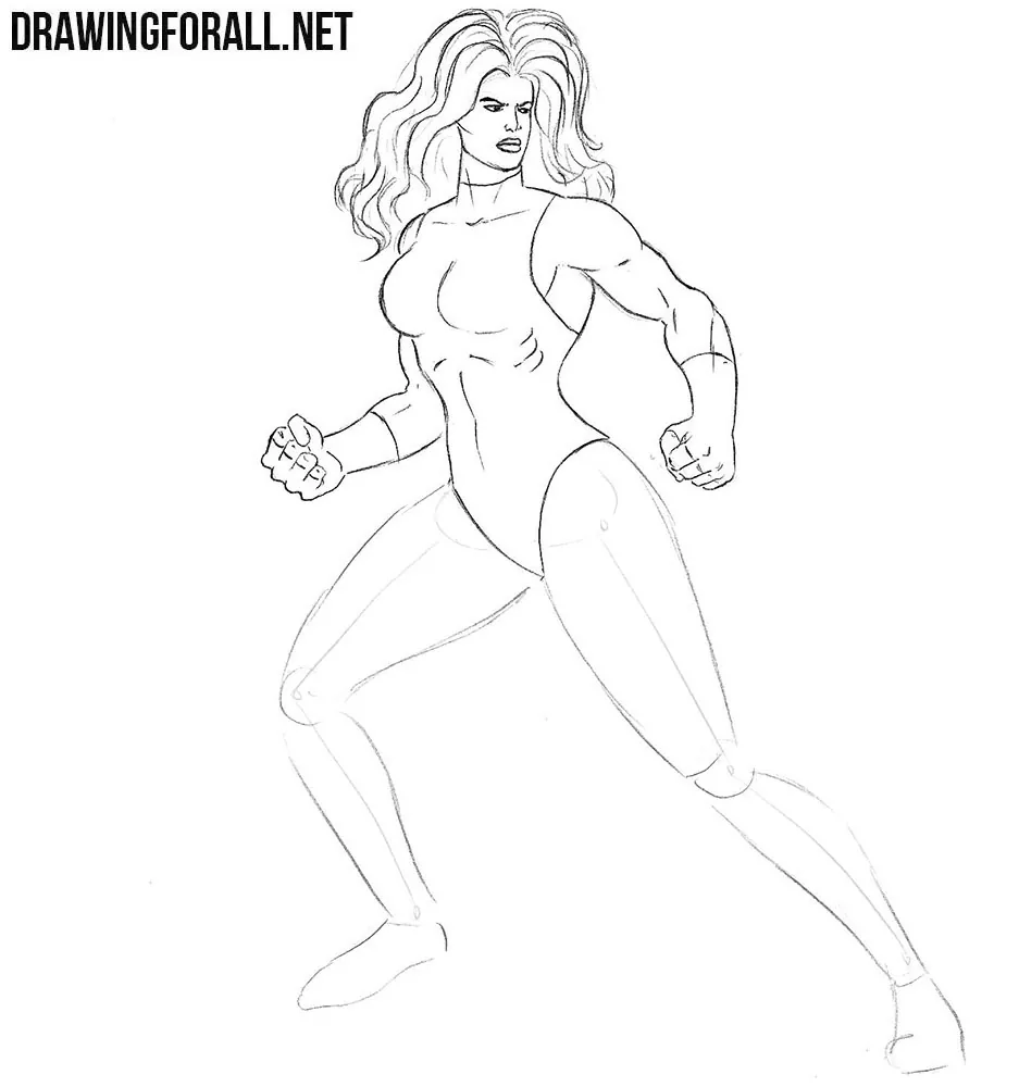 How to draw She-Hulk